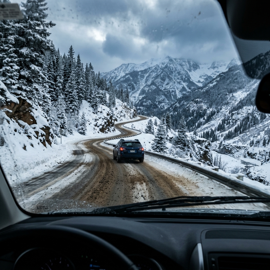 Mountain Driving Safety: Dealing with De-Icer and Gravel